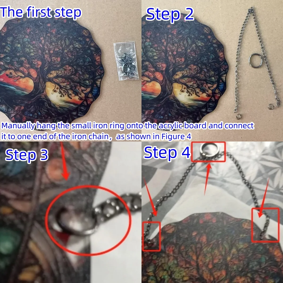 5.9inch Tree of Life Wall Art Decor Sun Hanging Sign Round Indoor Outdoor Window Acrylic Welcome Plate Pendant Decoration 5.9inch Tree of Life Wall Art Decor Sun Hanging Sign Round Indoor Outdoor Window Acrylic Welcome Plate Pendant Decoration